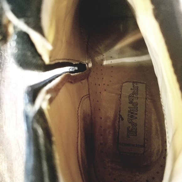 Black Distressed leather ankle boots sz 9.5 - Picture 7 of 7